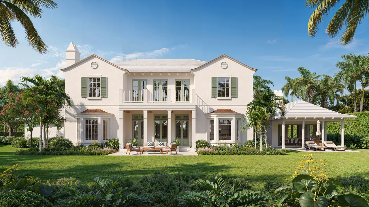 3D exterior rendering of a residential property by Xrender Studio