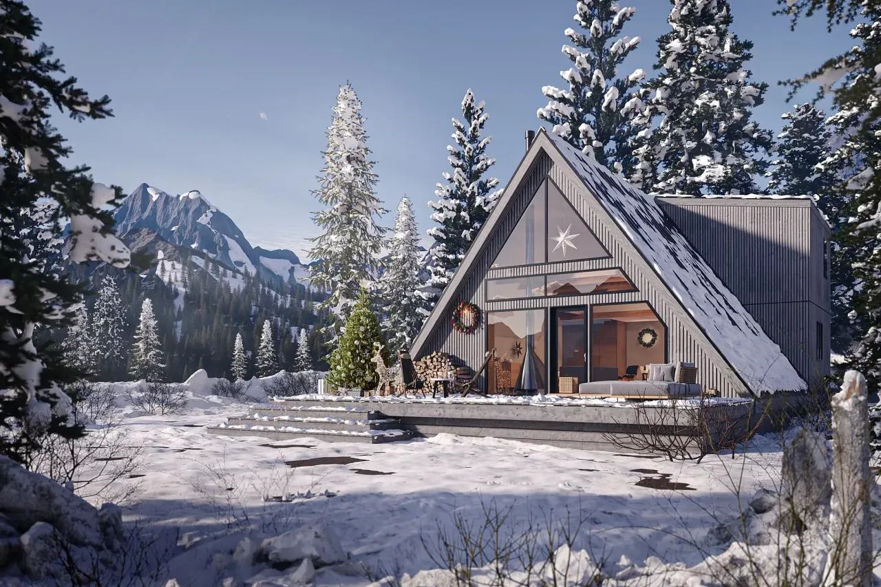 3D cabin rendering by Xrender Studio
