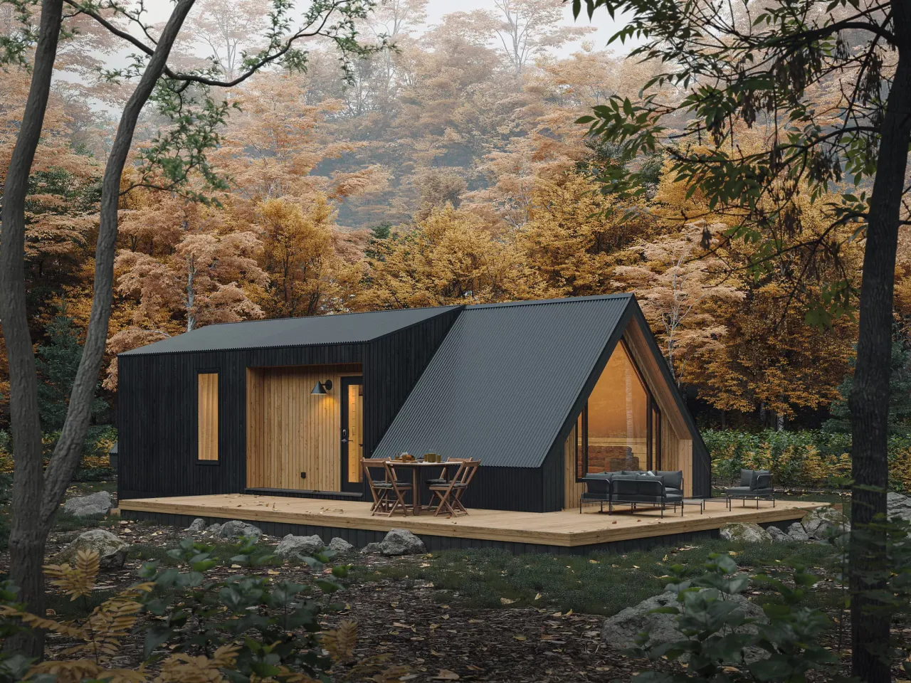 3D cabin rendering by Xrender Studio