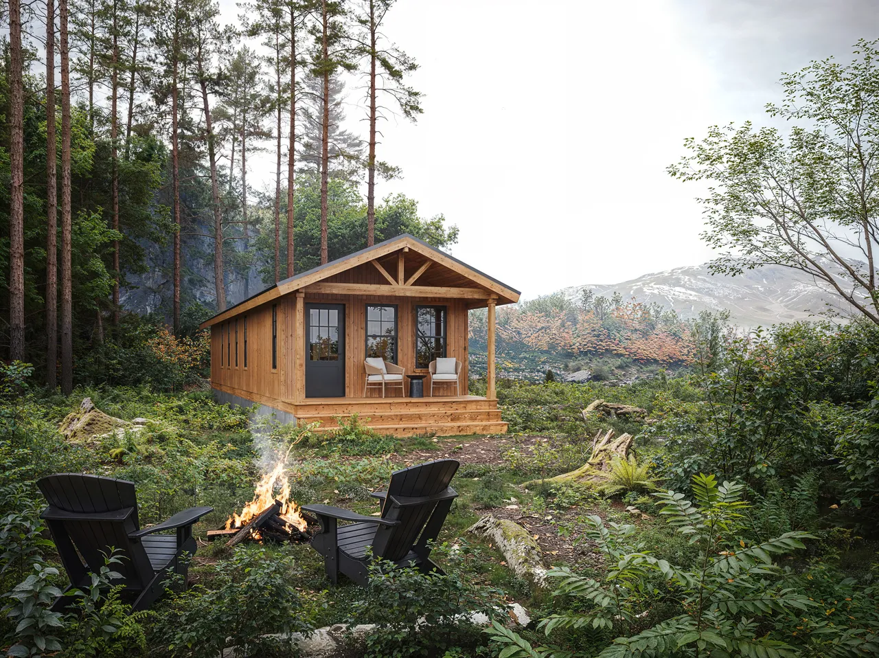3D cabin rendering by Xrender Studio