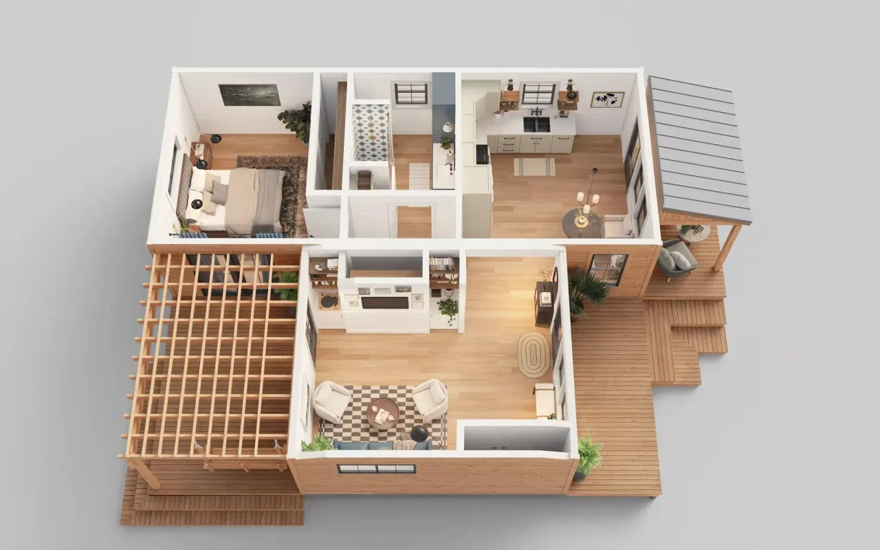 3D section rendering by Xrender Studio