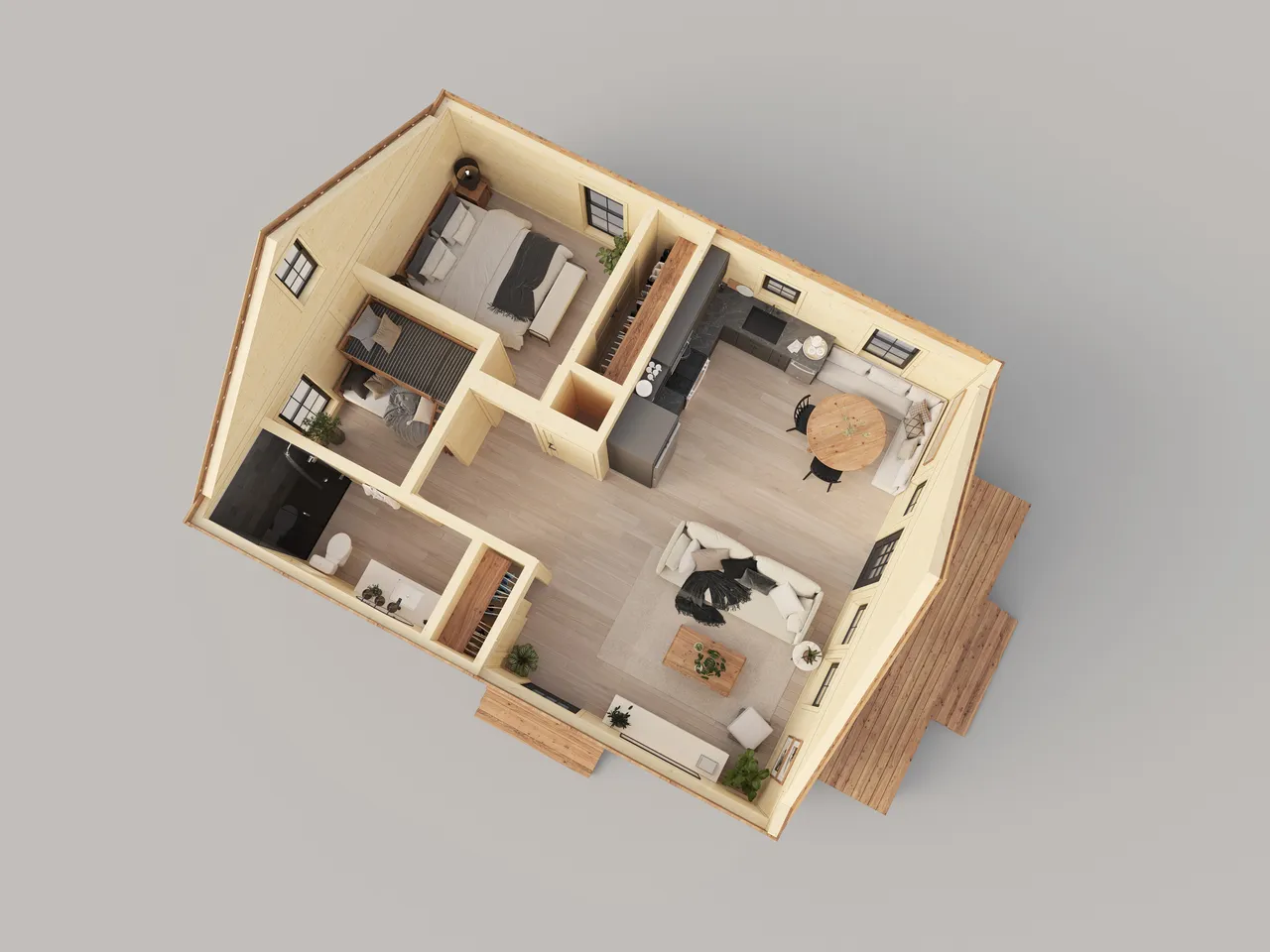 3D section rendering by Xrender Studio