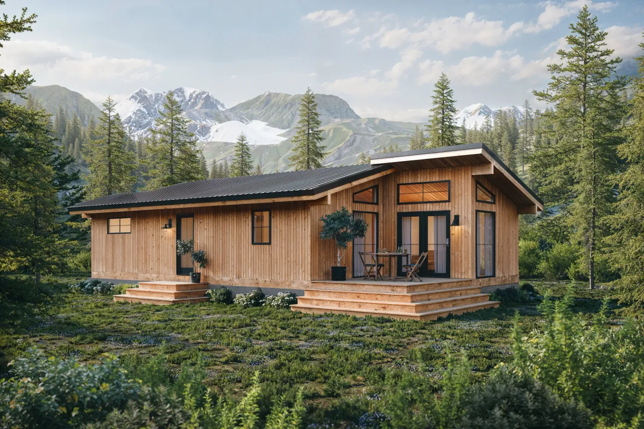 3D cabin rendering by Xrender Studio