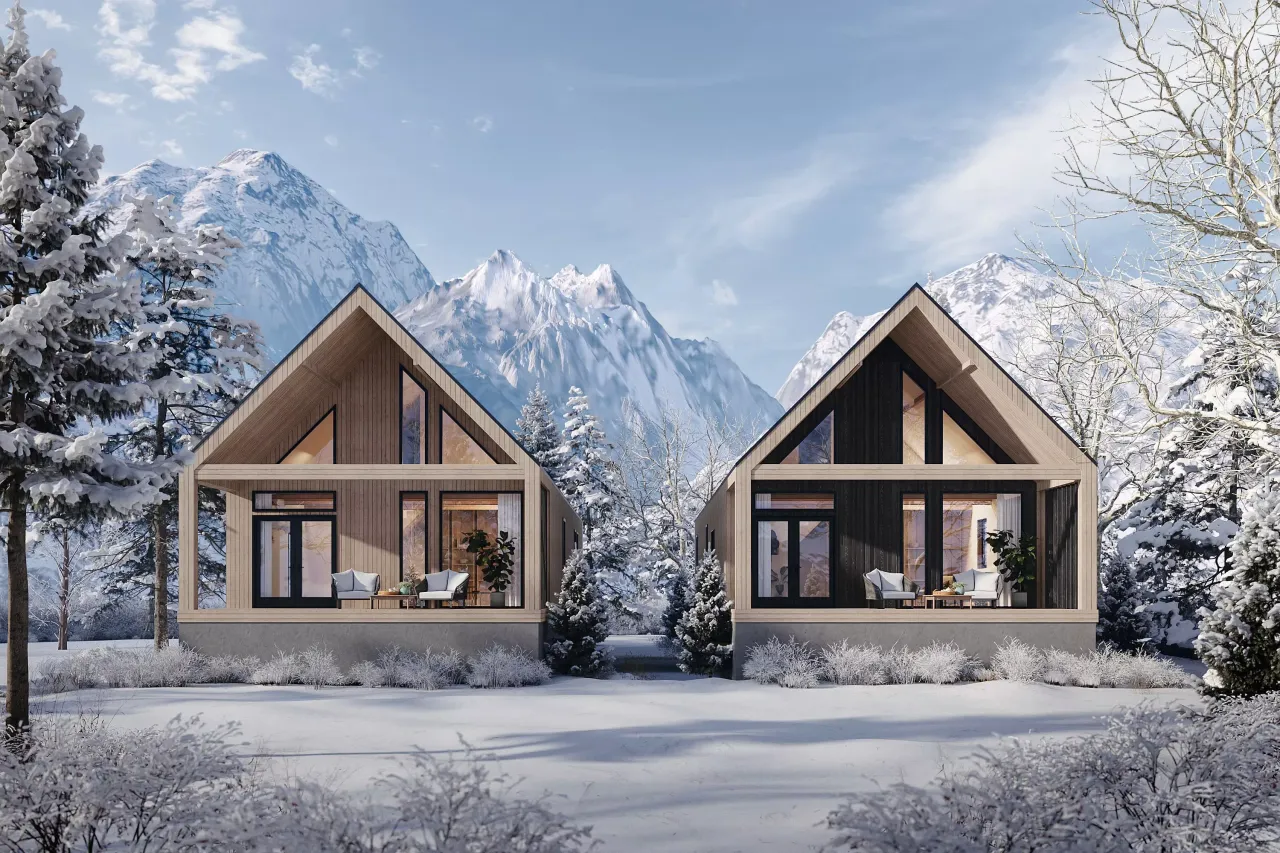 3D cabin rendering by Xrender Studio
