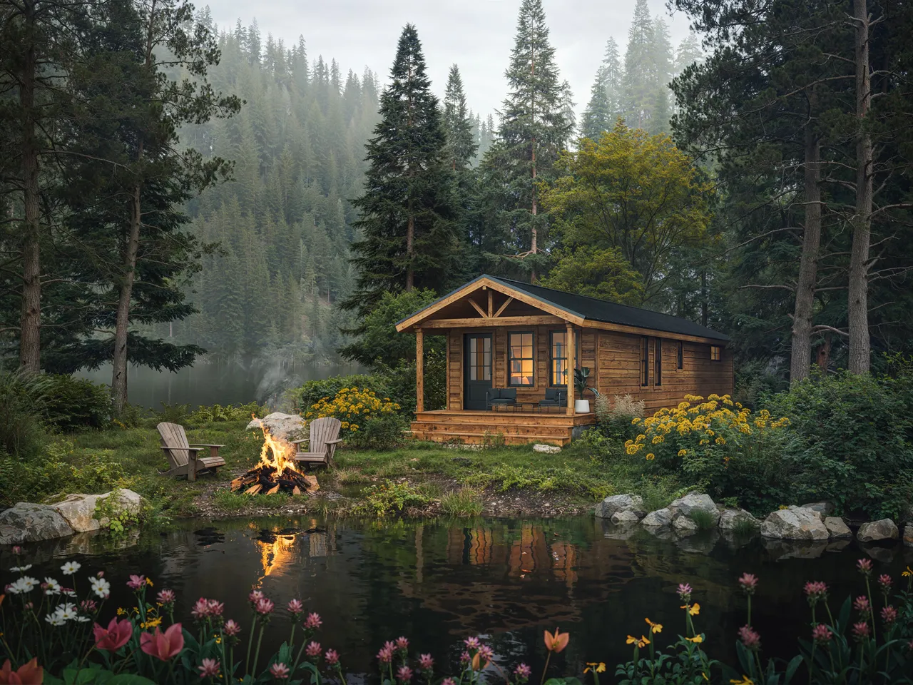 3D cabin rendering by Xrender Studio