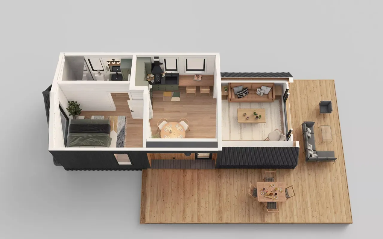 3D section rendering by Xrender Studio