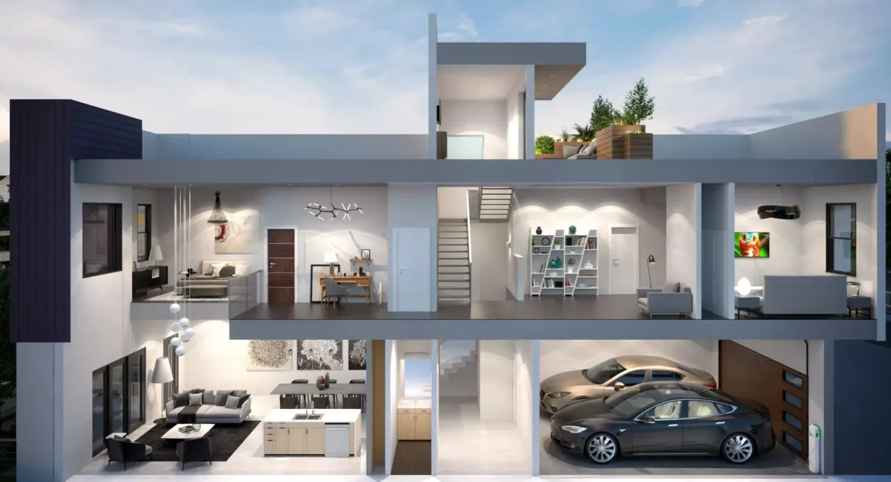 3D section rendering by Xrender Studio