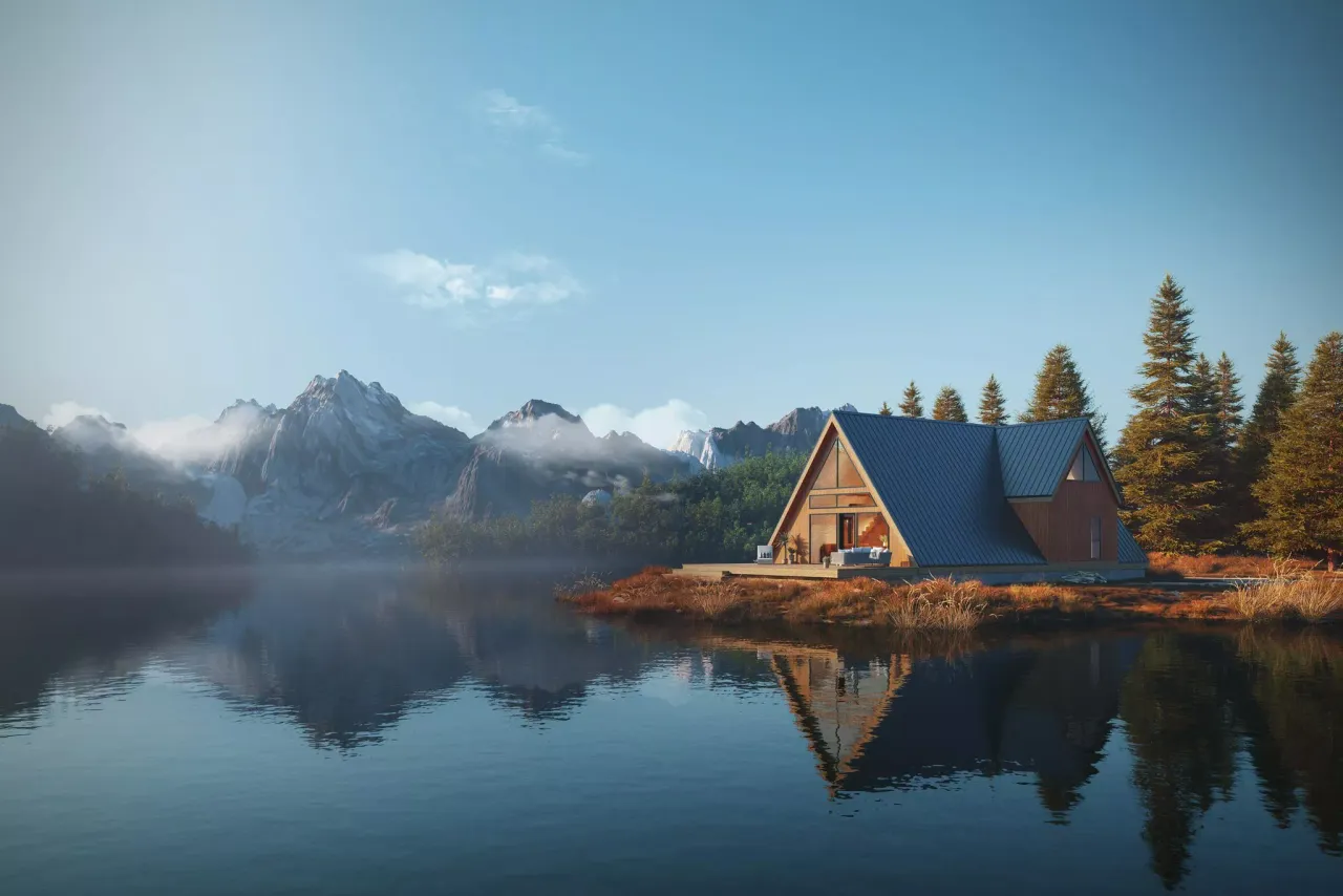 3D cabin rendering by Xrender Studio