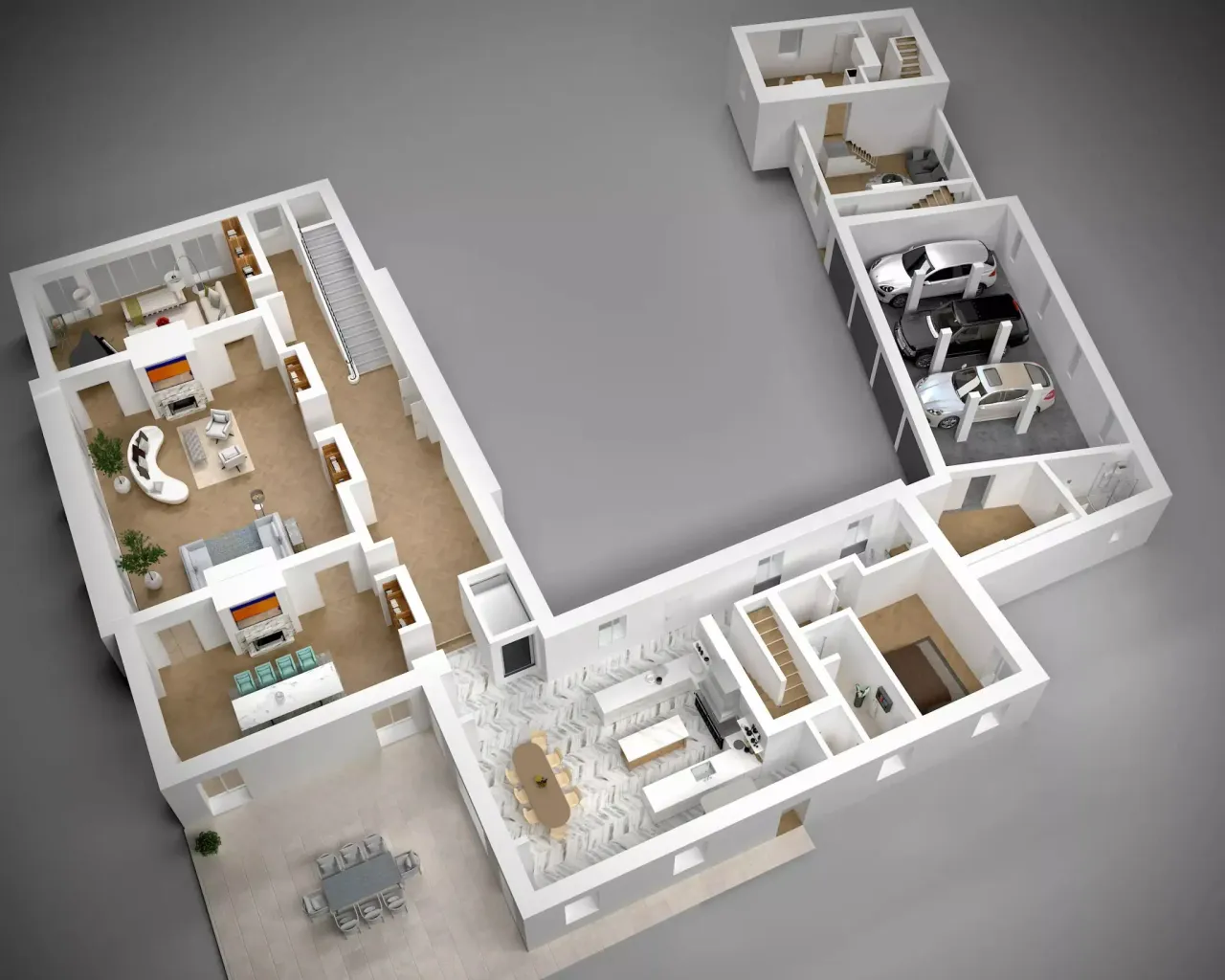 3D section rendering by Xrender Studio