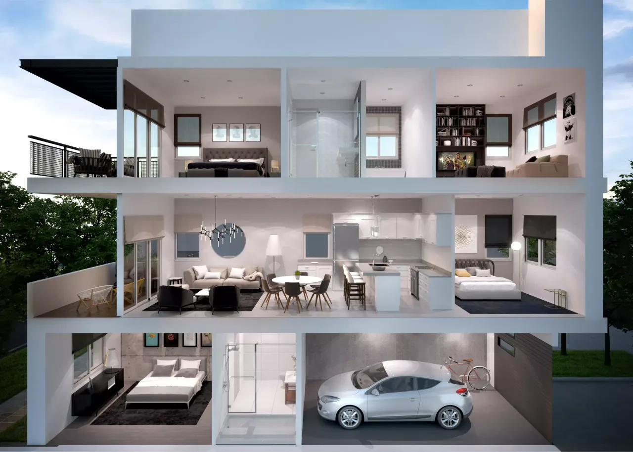 3D section rendering by Xrender Studio