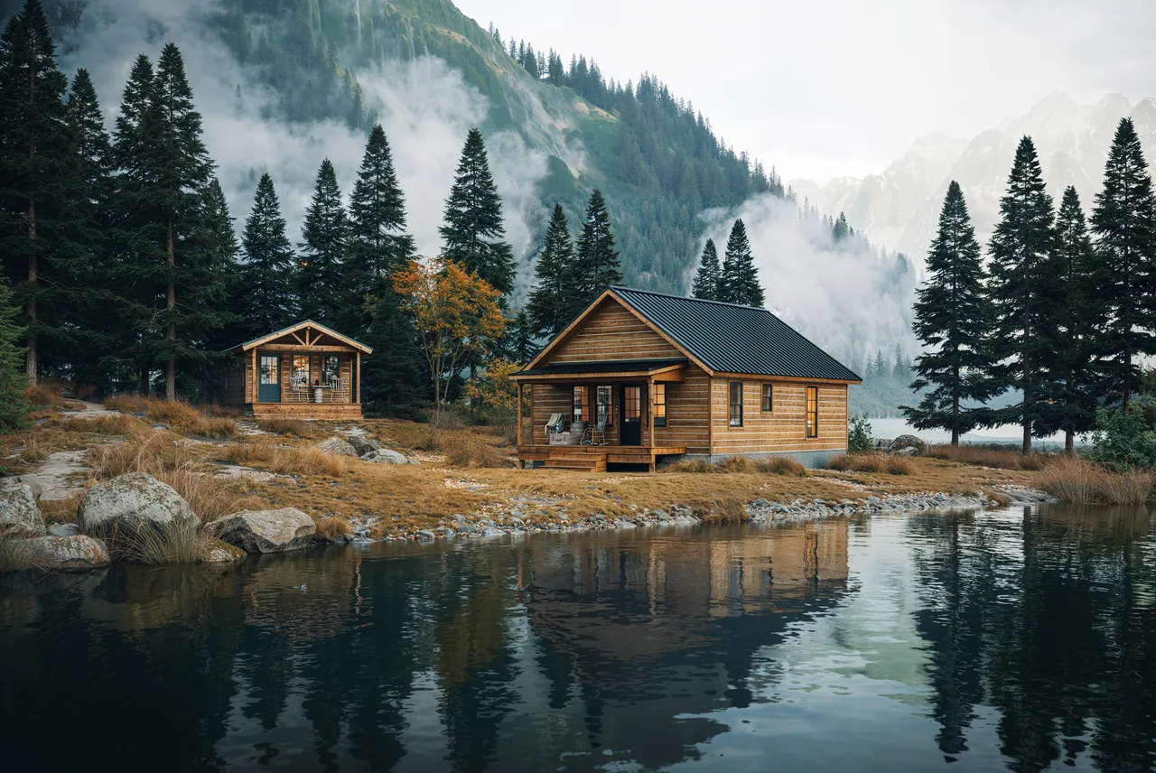 3D cabin rendering by Xrender Studio