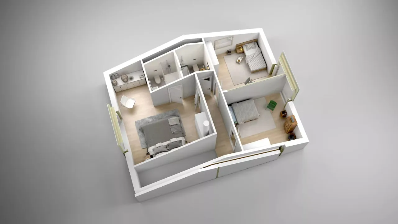 3D section rendering by Xrender Studio