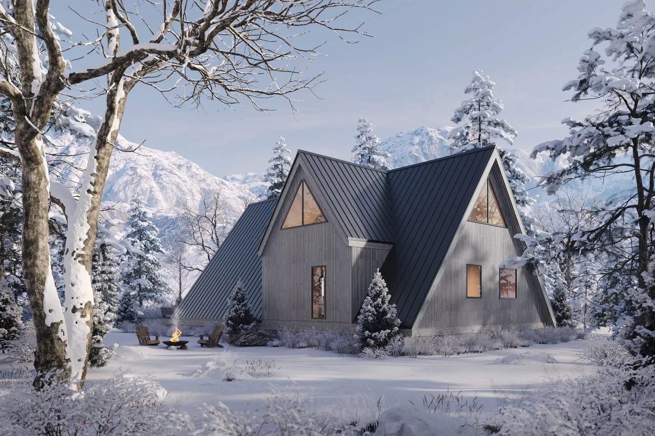 3D cabin rendering by Xrender Studio