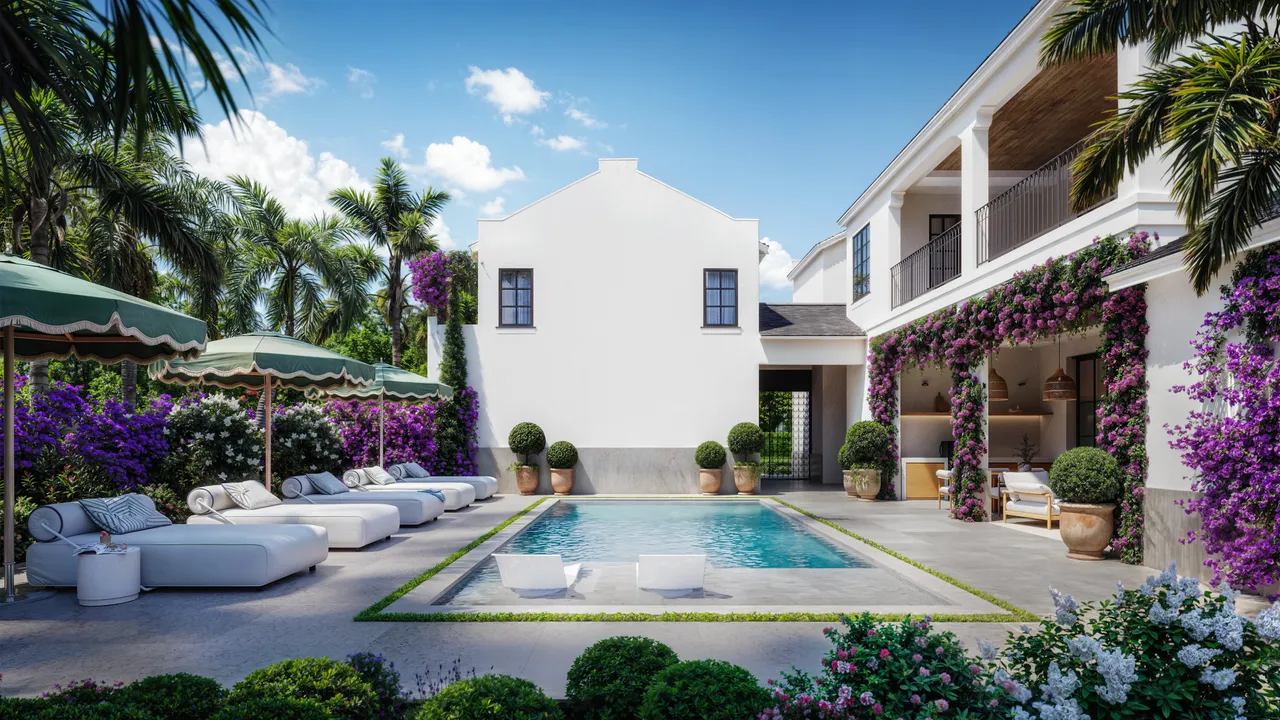 Front garden and exterior rendering of 903 Upland Road