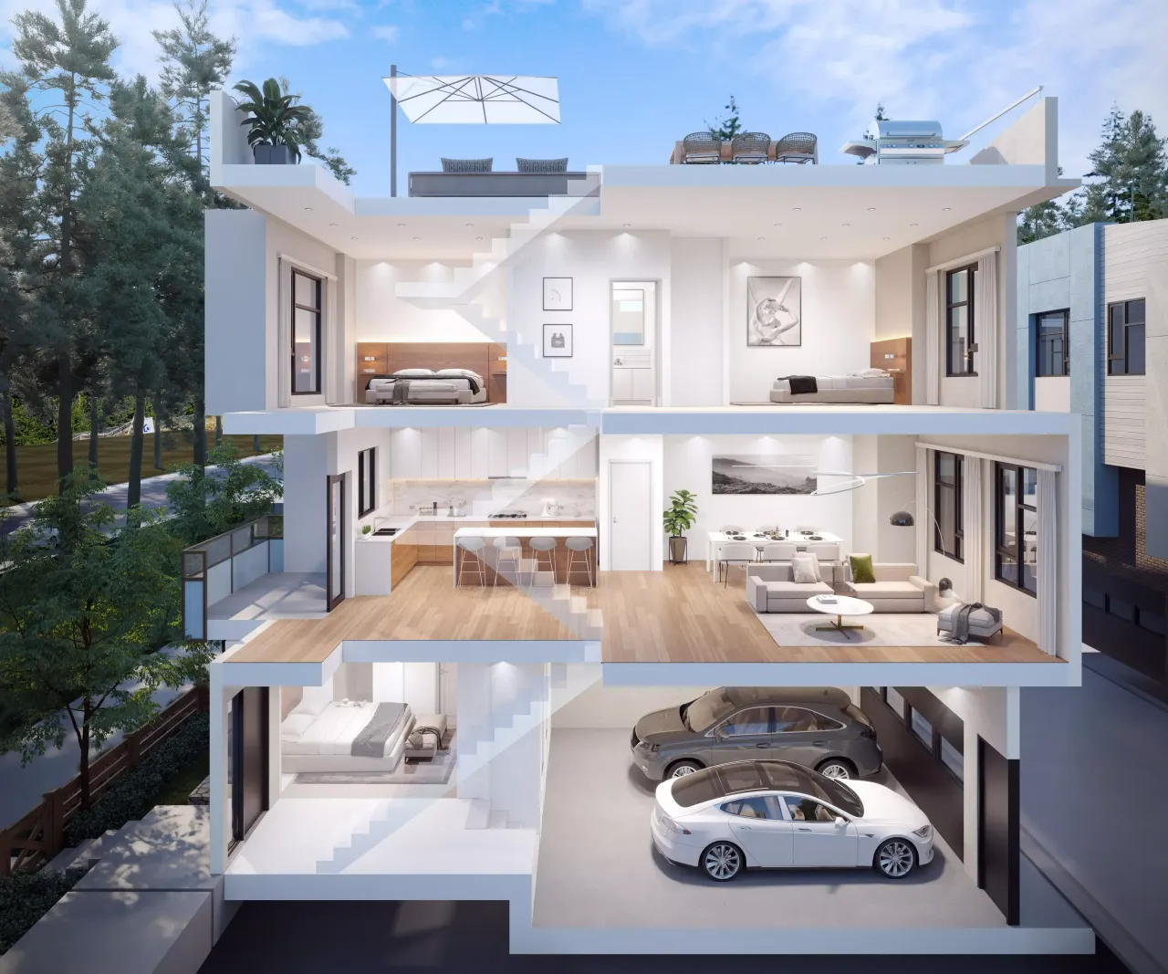 3D section rendering by Xrender Studio