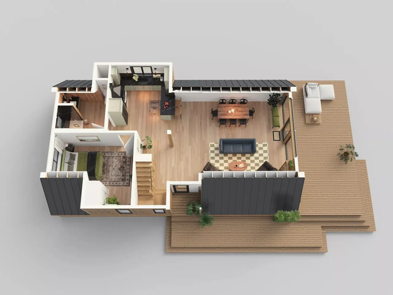 3D section rendering by Xrender Studio