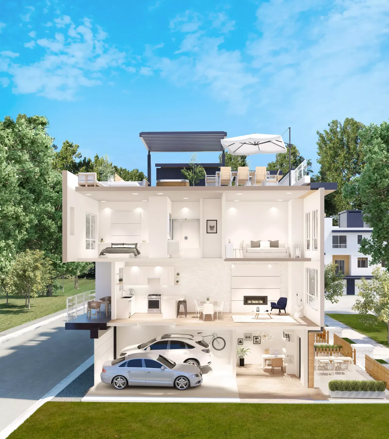 3D section rendering by Xrender Studio