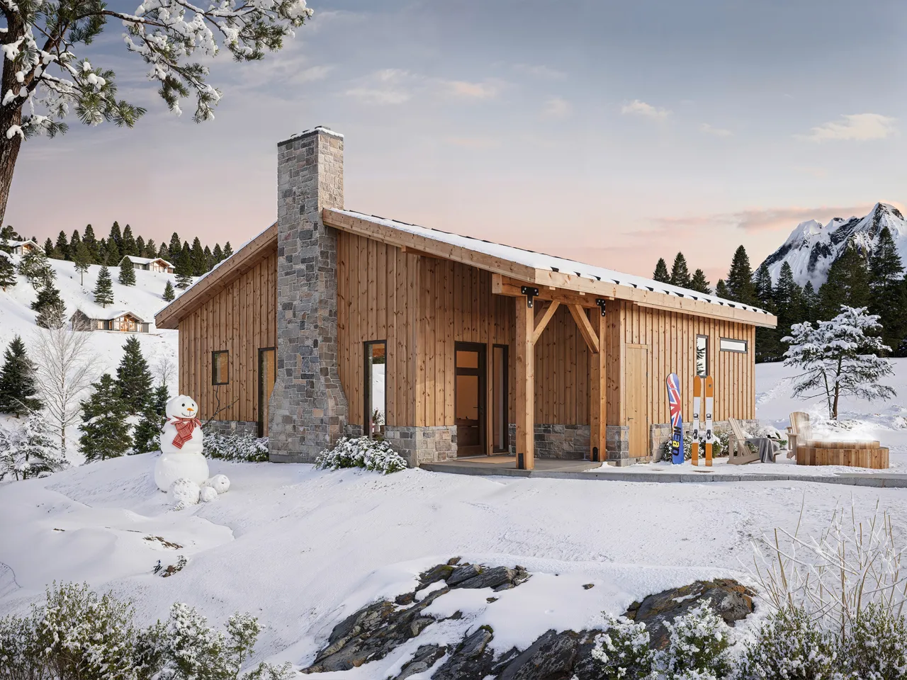 3D cabin rendering by Xrender Studio