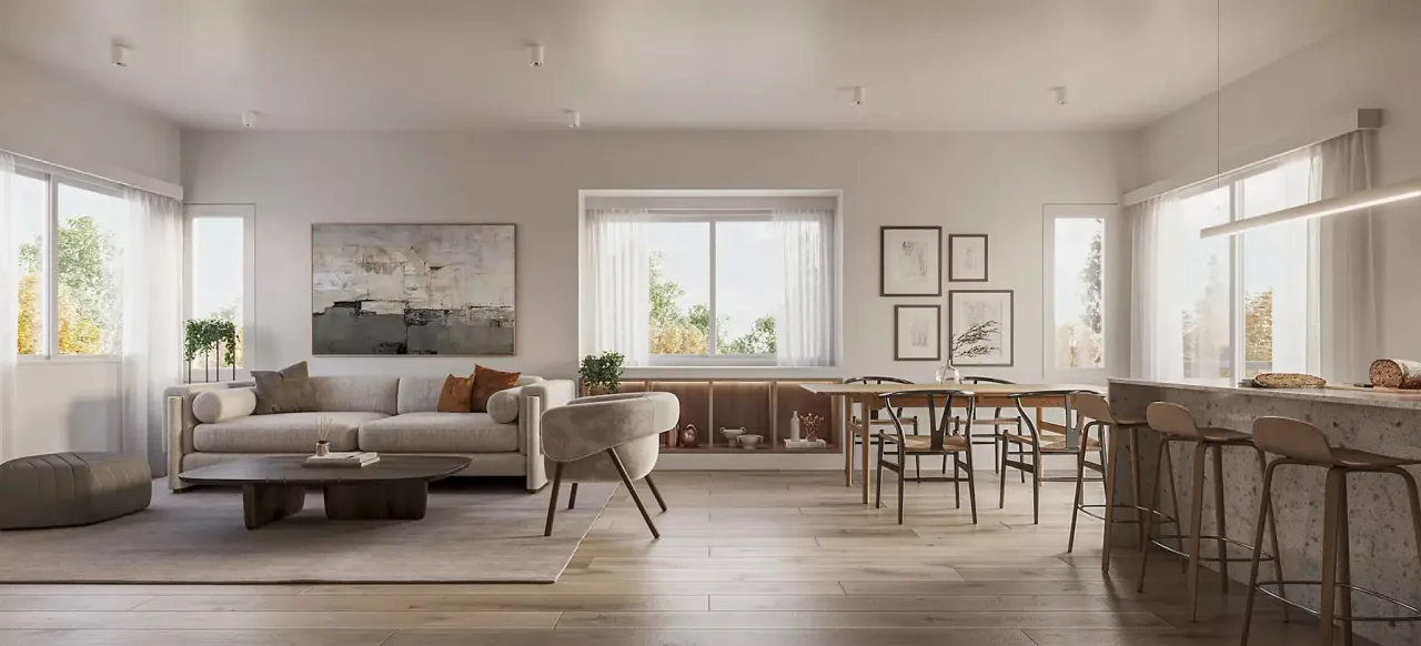 Interior rendering portfolio piece 3