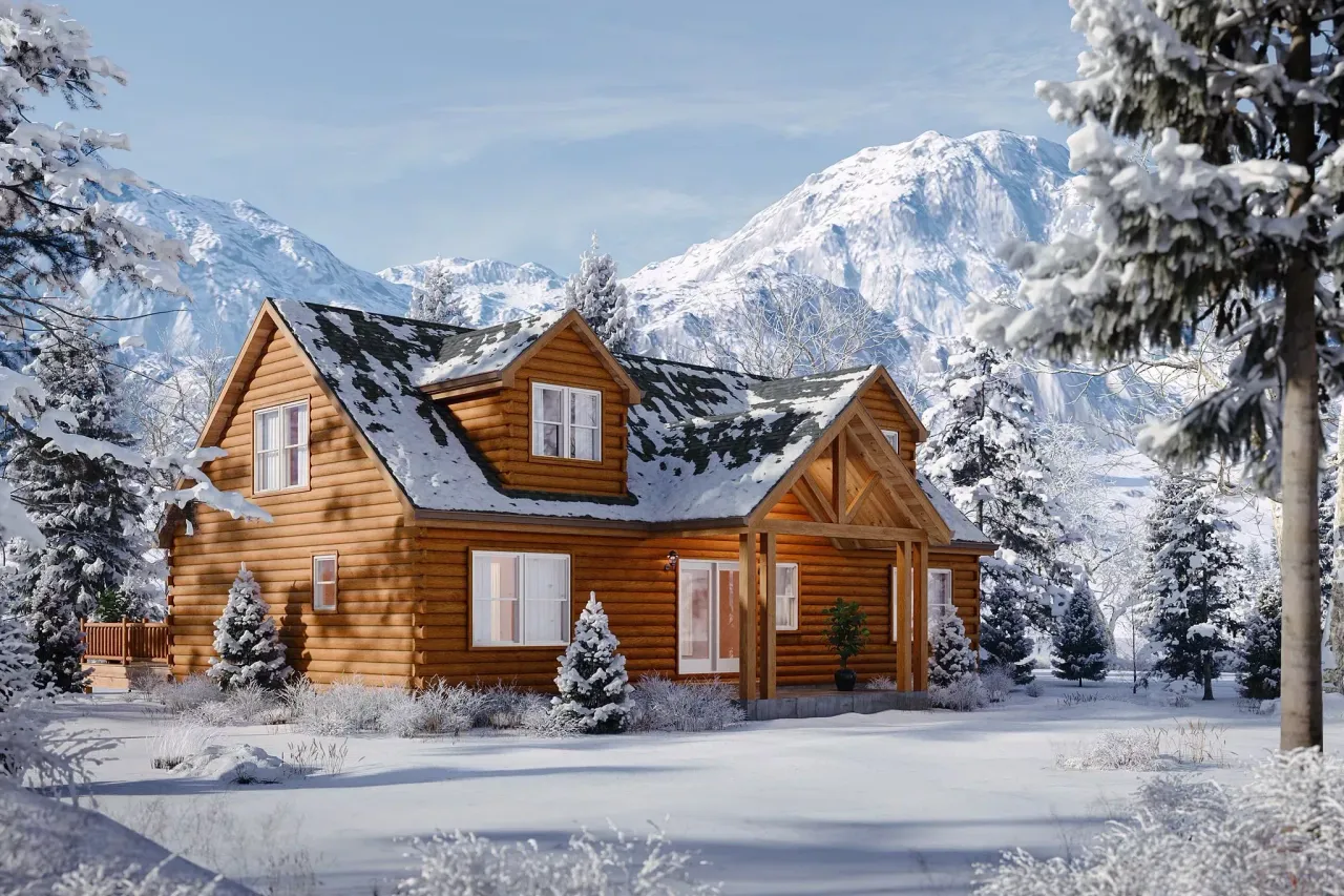 3D cabin rendering by Xrender Studio