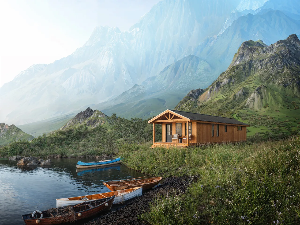 3D cabin rendering by Xrender Studio