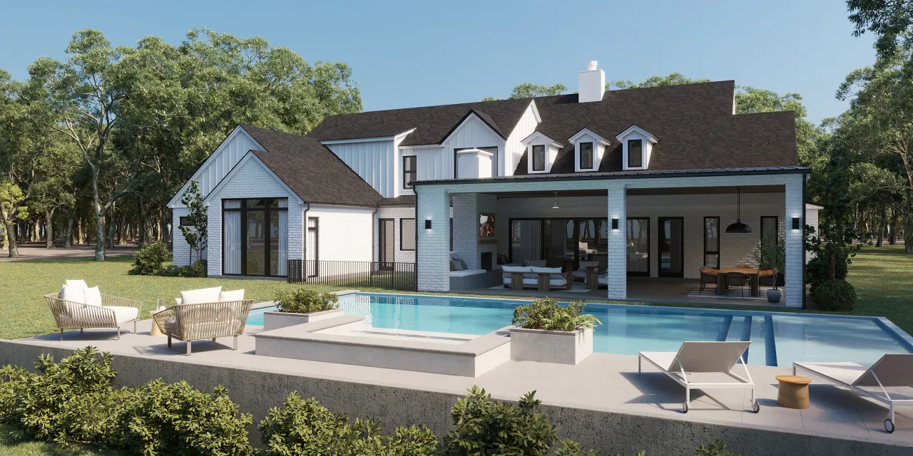 3D house rendering portfolio piece 3